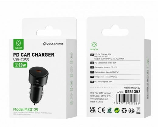 Woox Type C Car Plug PD 20W MX0139