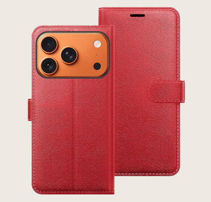 Leather Book Case for IPhone 17 pro max