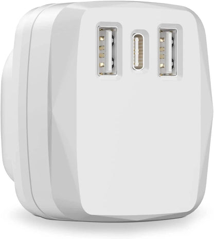 USB-C Charger 20W Fast Charging 3 Port Adaptor