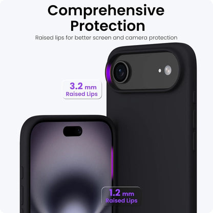 Gel Case Cover Liquid Soft Silicon Matte Black For Apple iPhone 17 Air