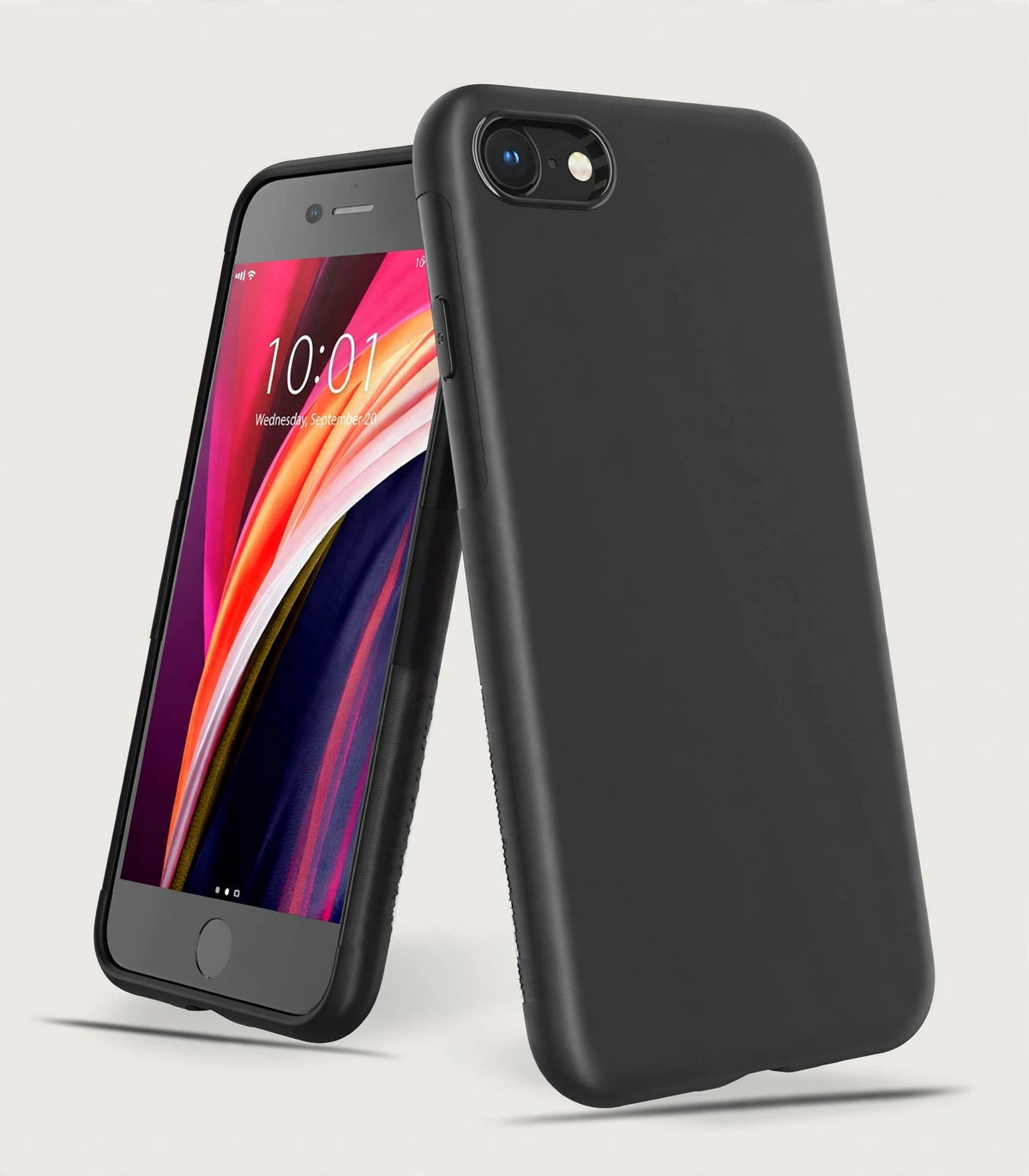 For Apple iPhone 7 | 8 | SE2 Case Cover Black Gel Liquid Silicon Soft Protective