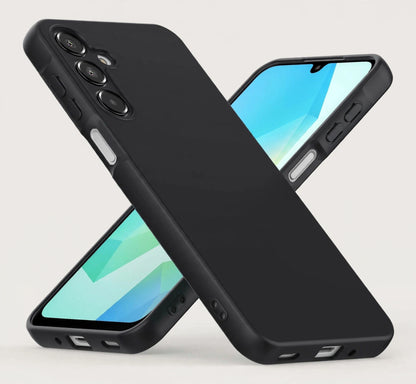 Samsung Galaxy A16 4G | 5G Case Cover Liquid Soft Silicon Gel Matte Black