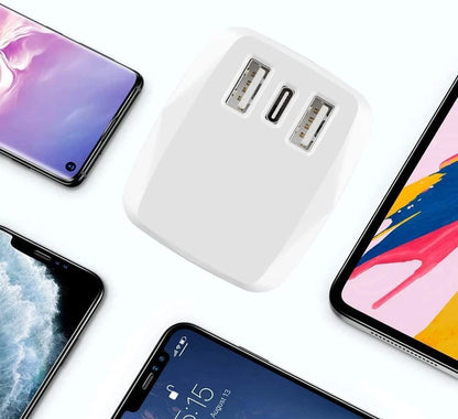 USB-C Charger 20W Fast Charging 3 Port Adaptor