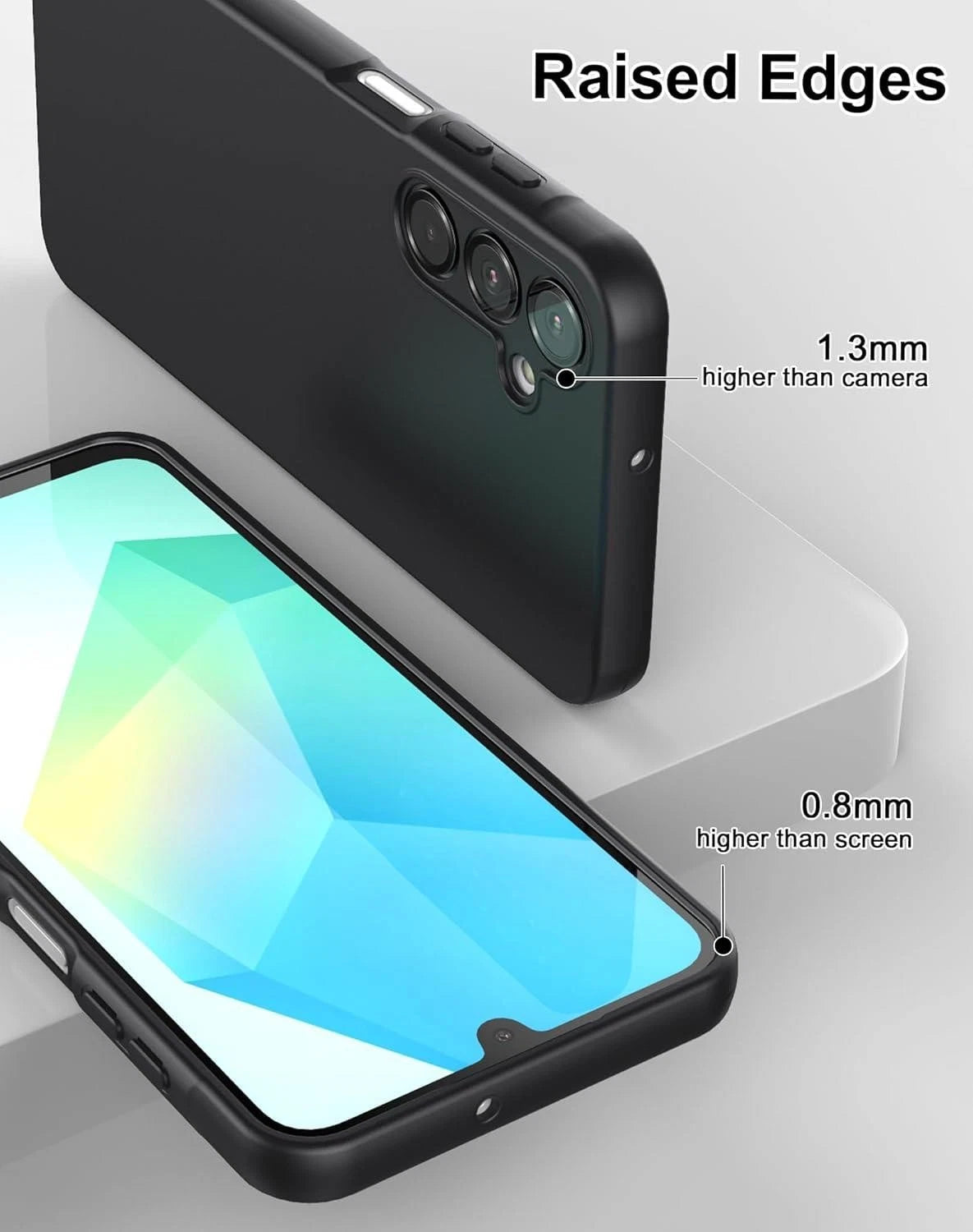 Samsung Galaxy A16 4G | 5G Case Cover Liquid Soft Silicon Gel Matte Black